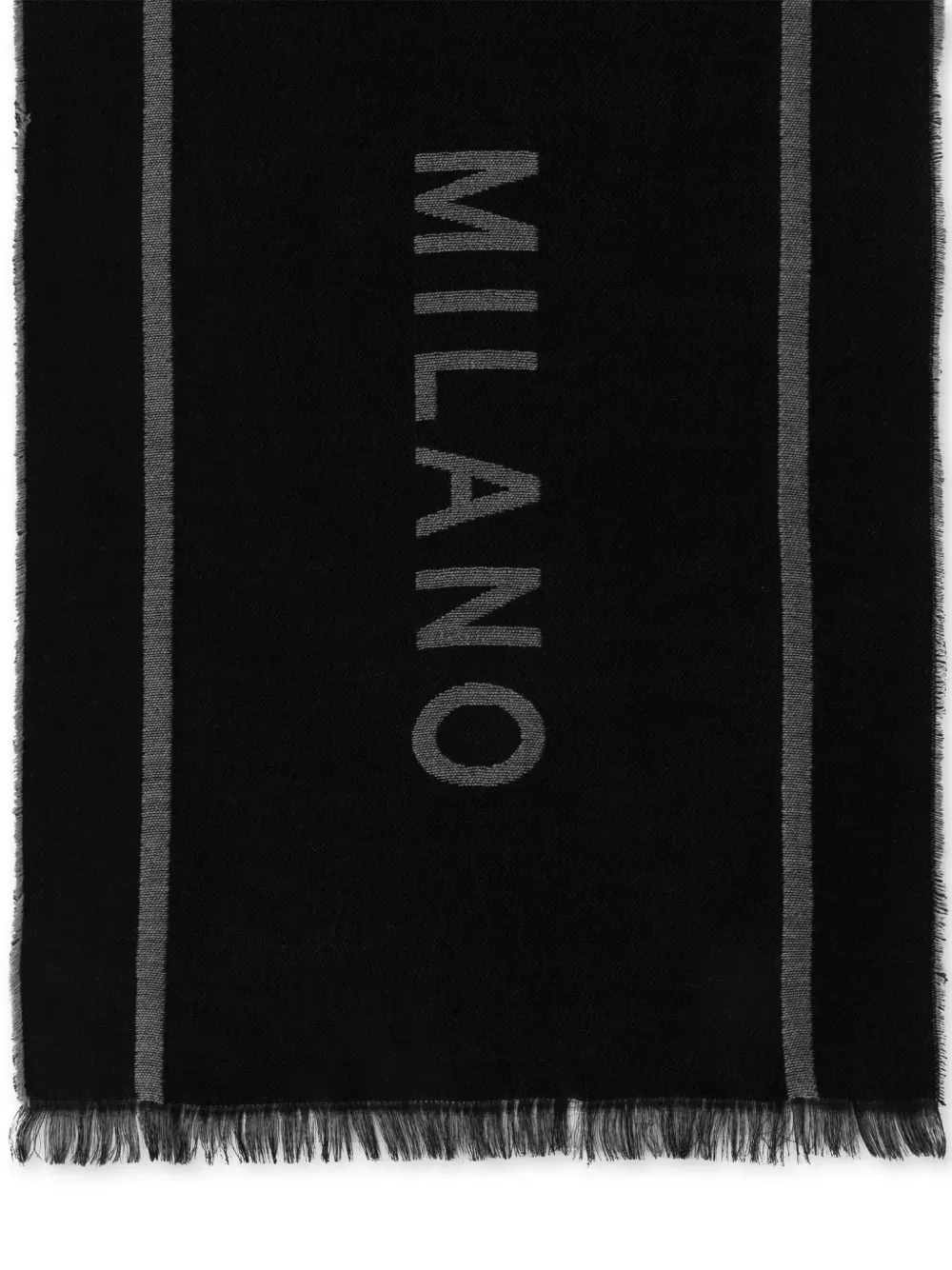 Moschino Sjaal met logo Zwart