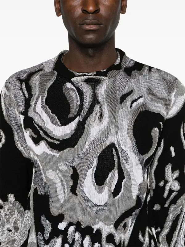 Alexander McQueen Skull Graphic Sweatshirt | Grey | FARFETCH