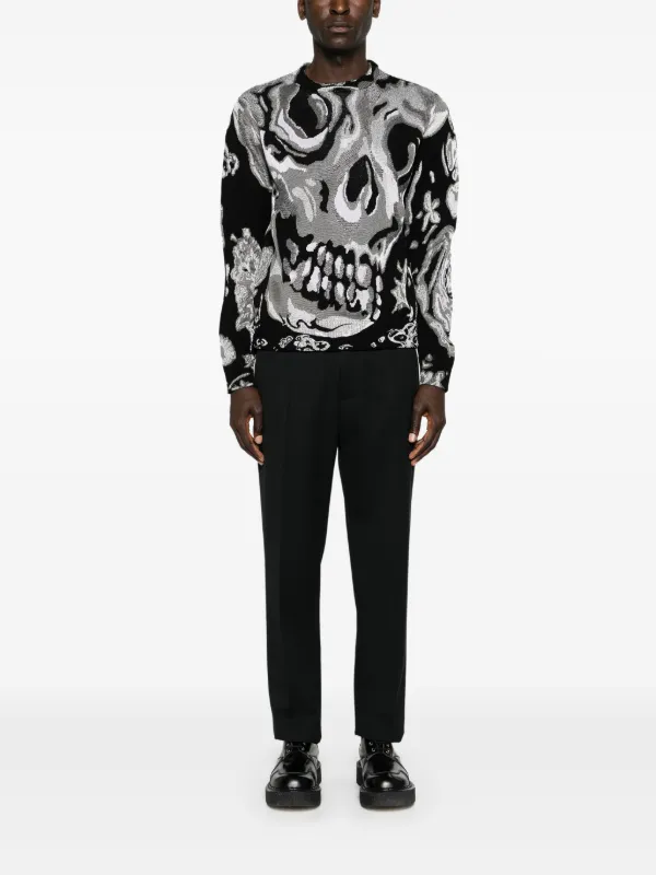 Alexander McQueen Skull Graphic Sweatshirt | Grey | FARFETCH