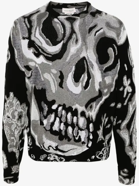 Alexander McQueen Moletom com gráfico de caveira