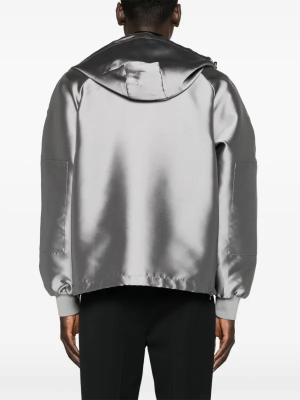ジャケット alexander mcqueen Alexander McQueen Jackets Grey Alexander McQueen logo-embroidered Hooded Jacket | Grey