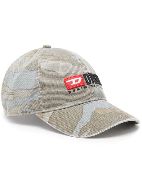 Diesel camouflage-print cotton baseball cap Men