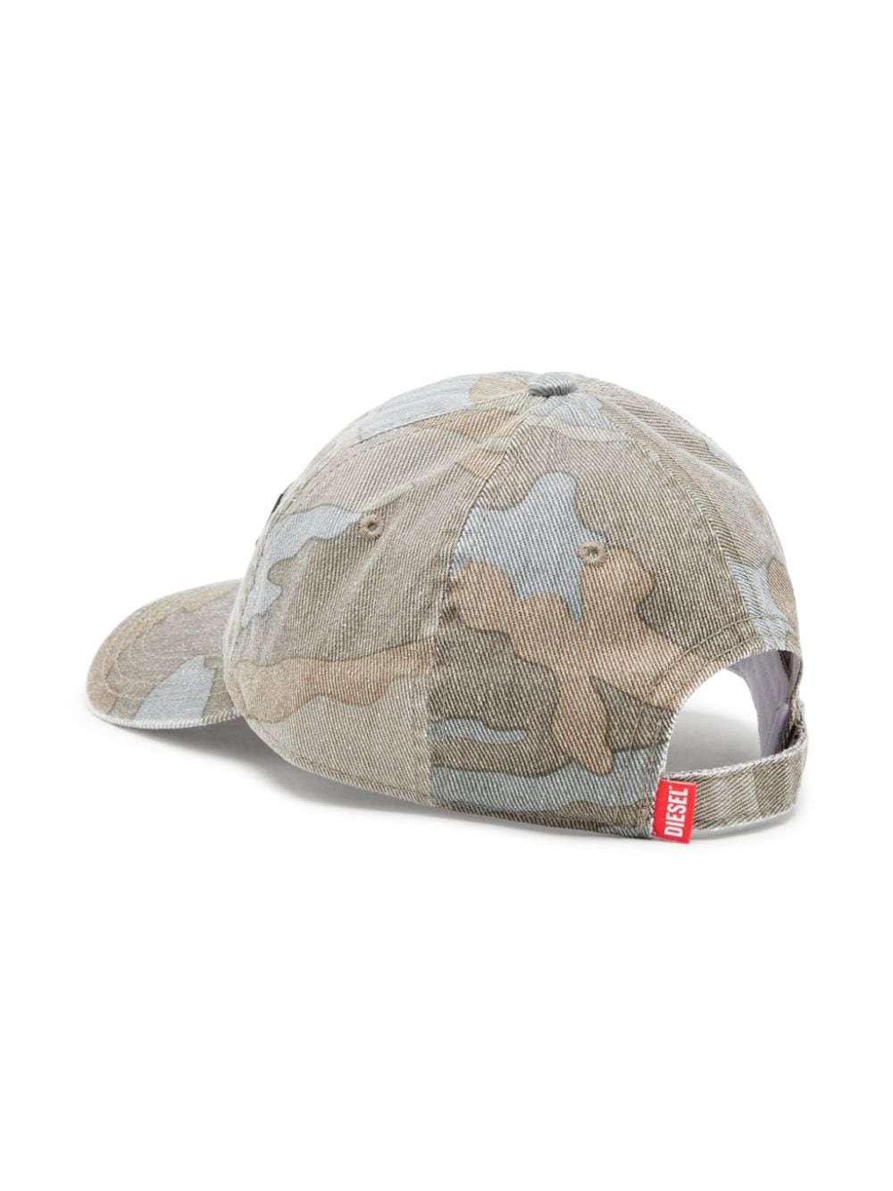 Shop Diesel Camouflage-print Cotton Baseball Cap In Neutrals