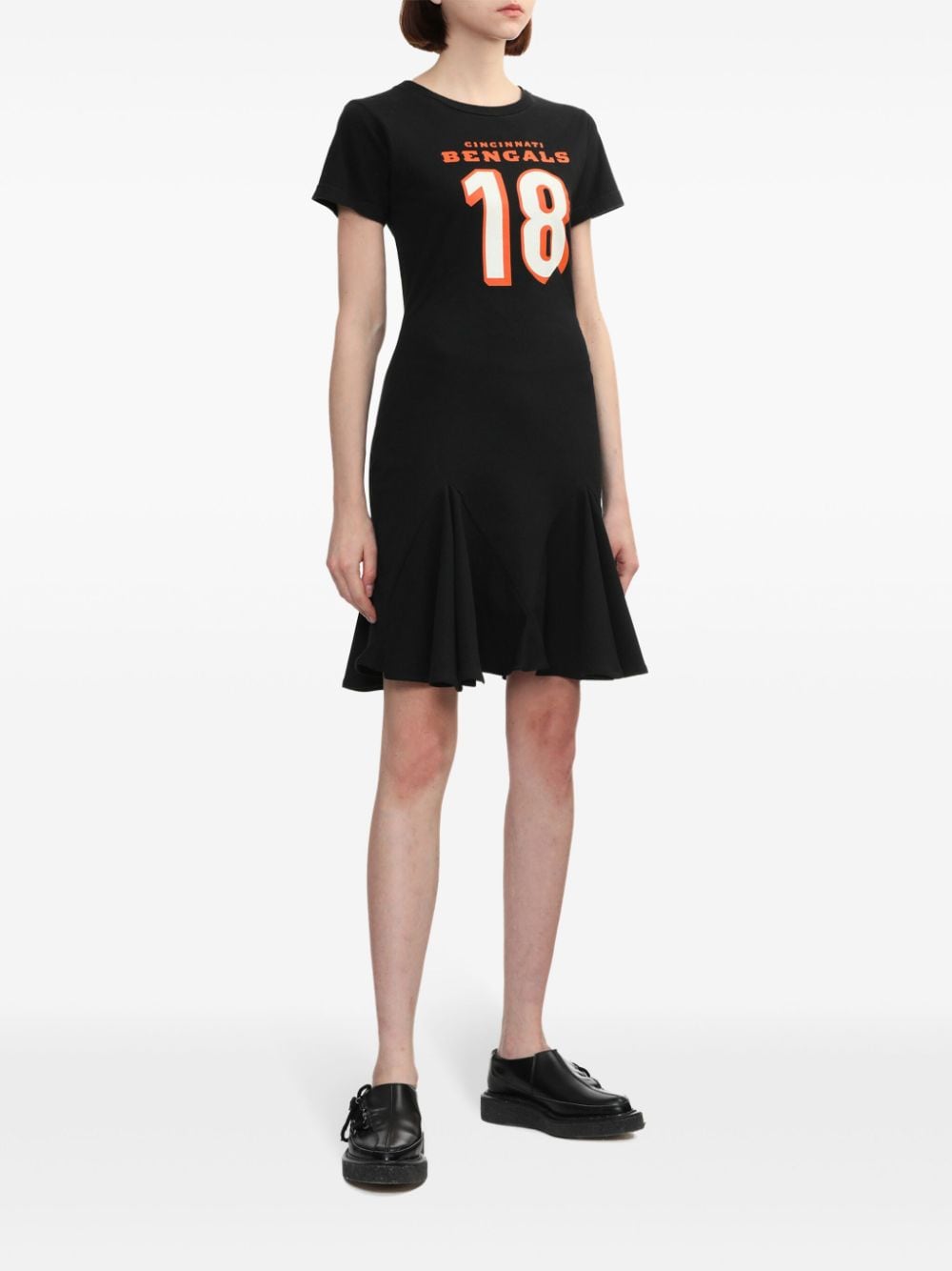 Conner Ives The Reconstituted T-shirt minidress - Zwart