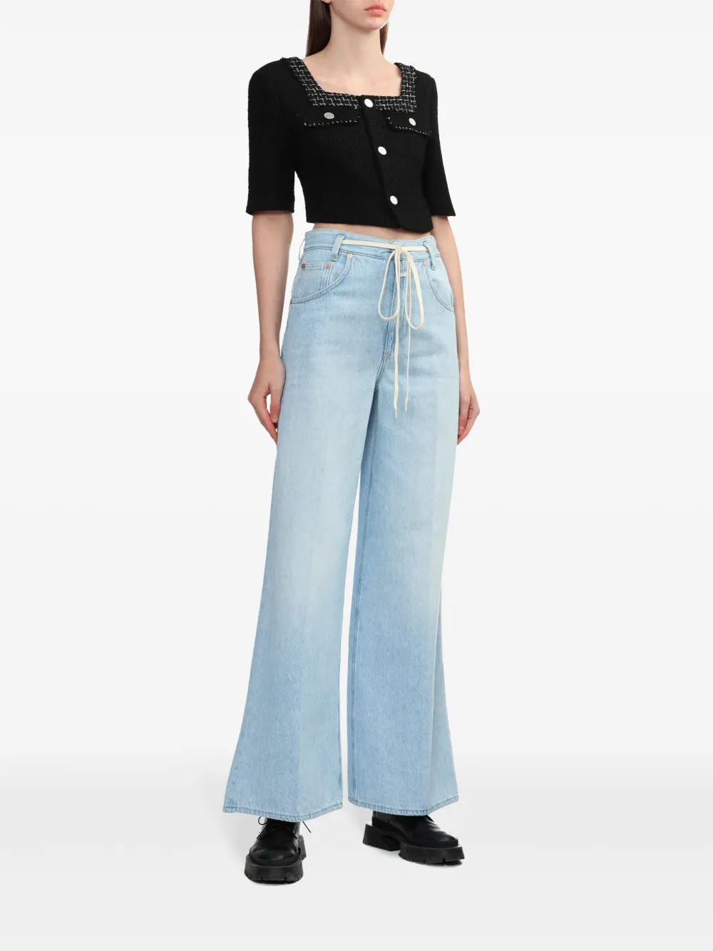 Closed Jeans met logopatch - Blauw