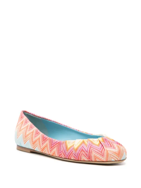 Missoni Iris Wave-knit ballerina shoes IRISWAVEMULTI - 1