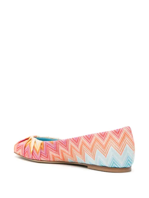 Missoni Iris Wave-knit ballerina shoes IRISWAVEMULTI - 2