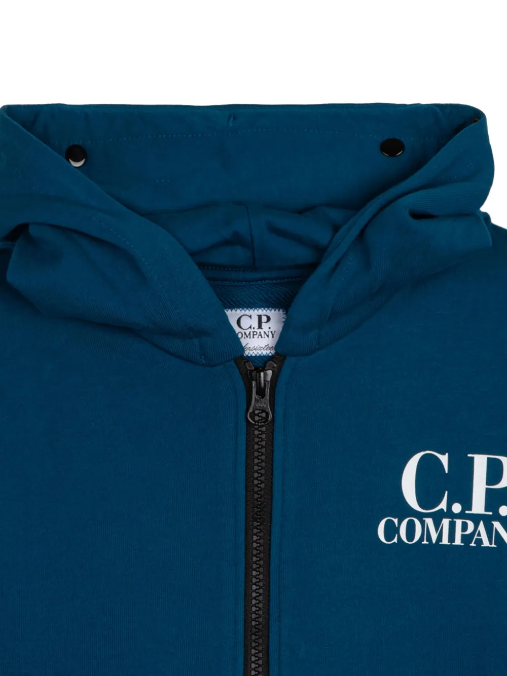C.P. Company Hoodie met logoprint en rits Blauw