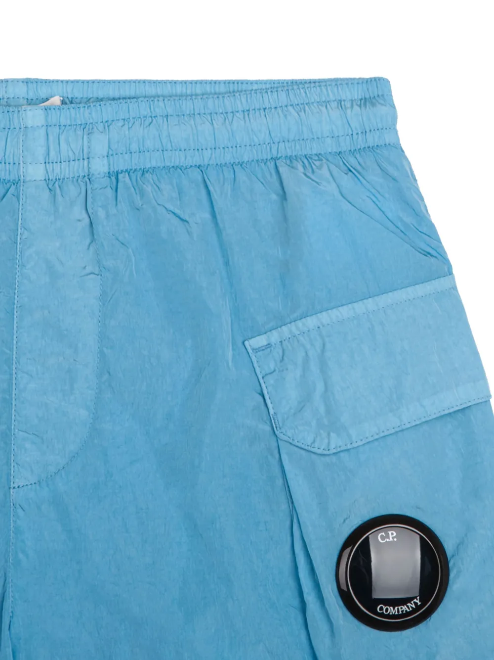 C.P. Company Kids Zwembroek met lensdetail Blauw