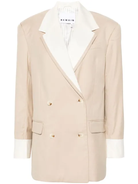 REMAIN two-tone double-breasted blazer