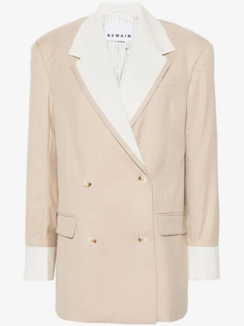 REMAIN two-tone double-breasted blazer