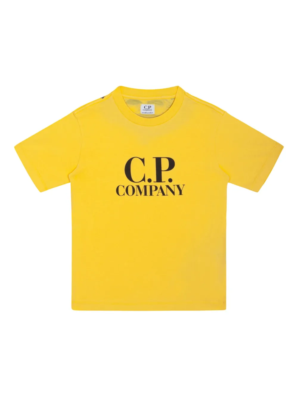 C.P. Company Kids logo-print T-shirt Geel