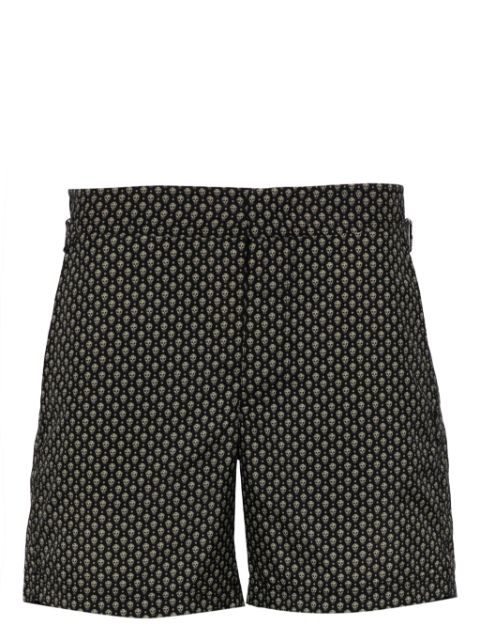 Alexander McQueen skull-print side-straps swim shorts Men