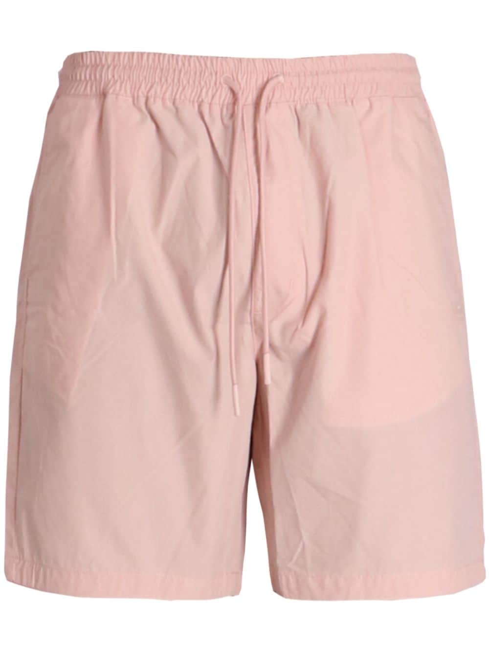 Hugo Dan Drawstring Cotton Shorts In Pink