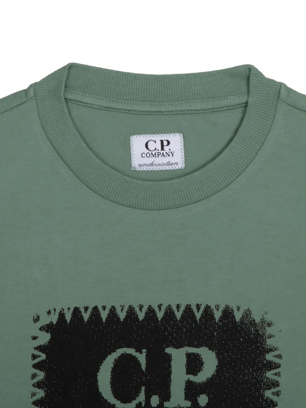 C.P. Company Kids T-shirt met logoprint Groen