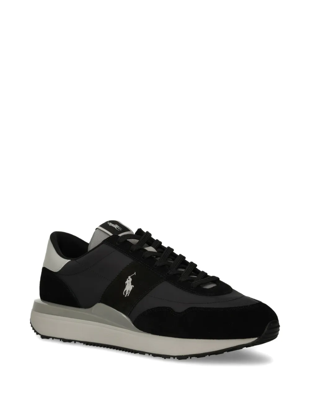 Polo Ralph Lauren suede-panelled sneakers - Zwart