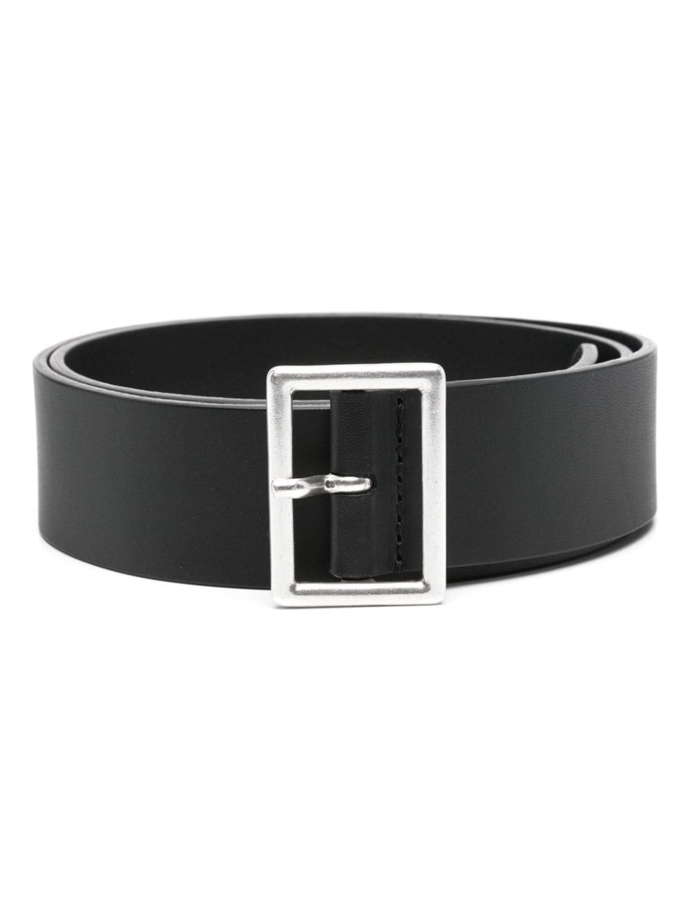 Shop Sandro Smooth Leather Belt In Black