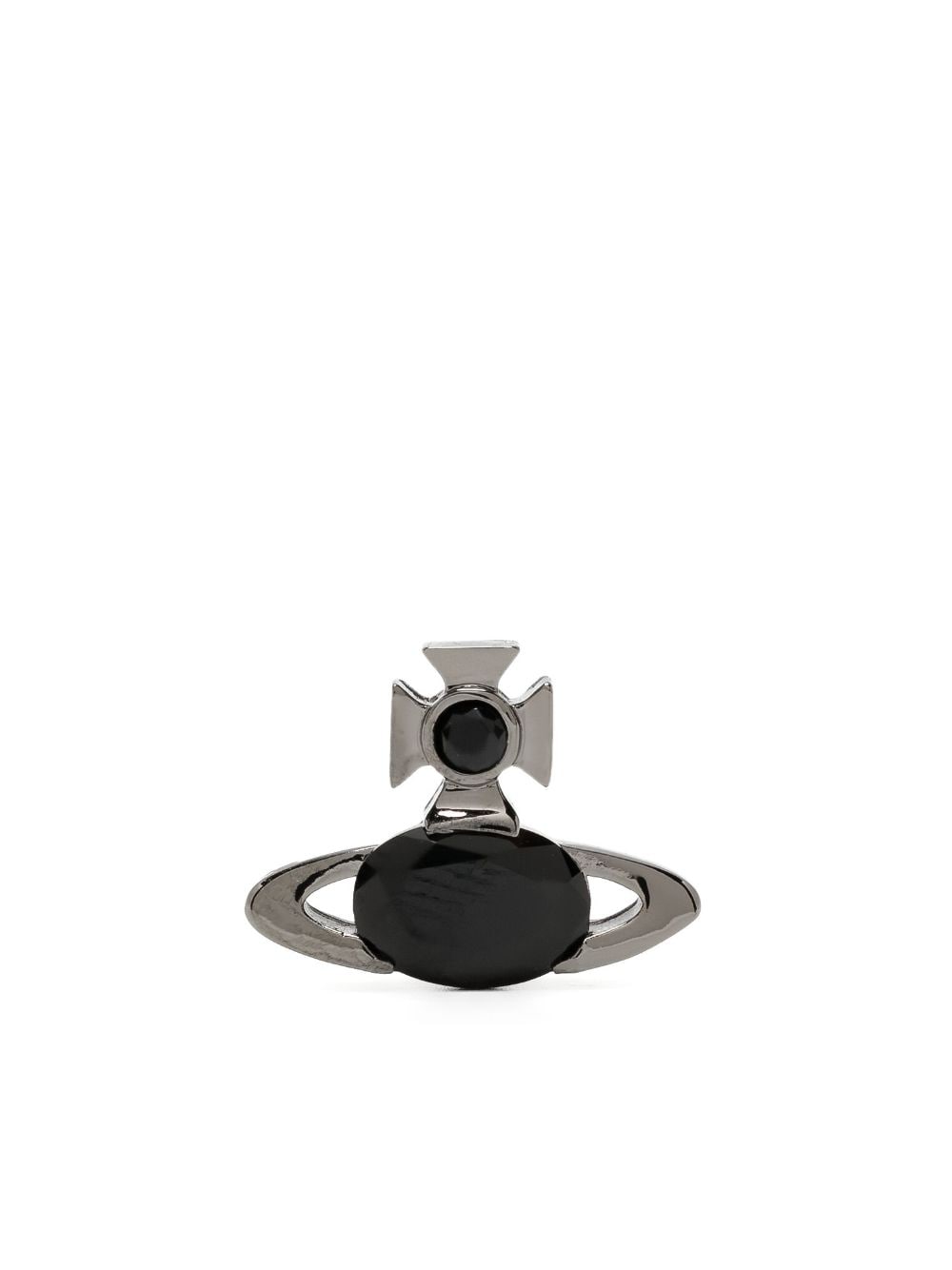 Vivienne Westwood Orb-motif Brass Earrings In Black