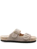 Manebi Nordic double-strap slides - Neutrals