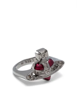 ◆Vivienne Westwood◆ New Diamante Heart リング Vivienne Westwood New Diamante Heart Ring | Black | FARFETCH CY