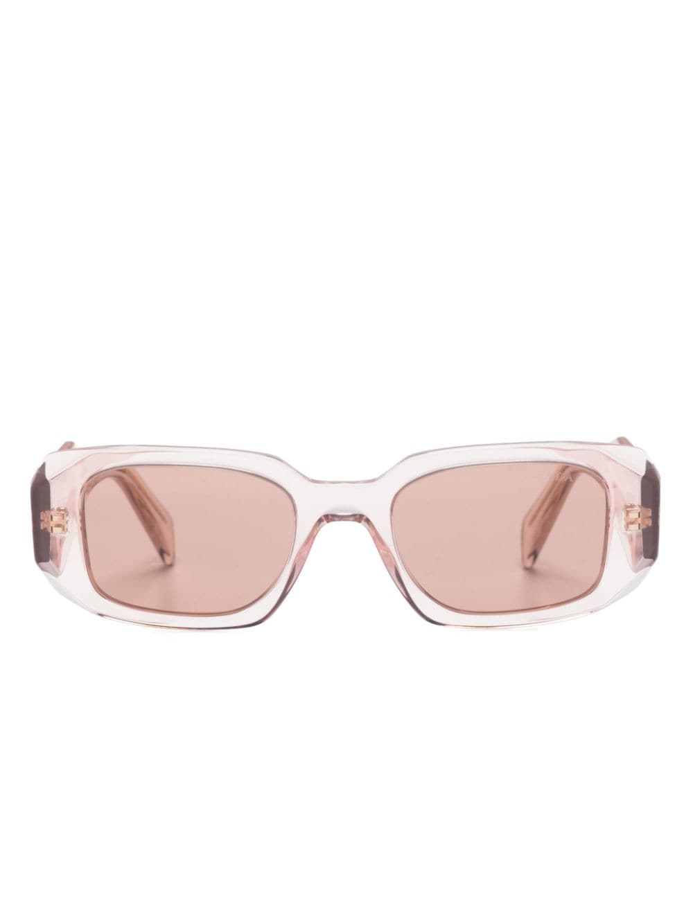 Prada Eyewear Zonnebril met rechthoekig montuur Roze