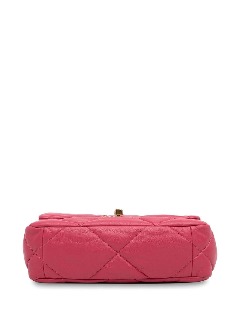 Pre-owned Chanel 2019 Medium Lambskin 19 Flap Bag Satchel In Pink