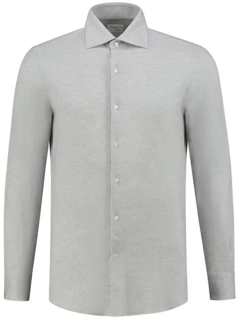 Finamore 1925 Napoli long-sleeved mélange shirt