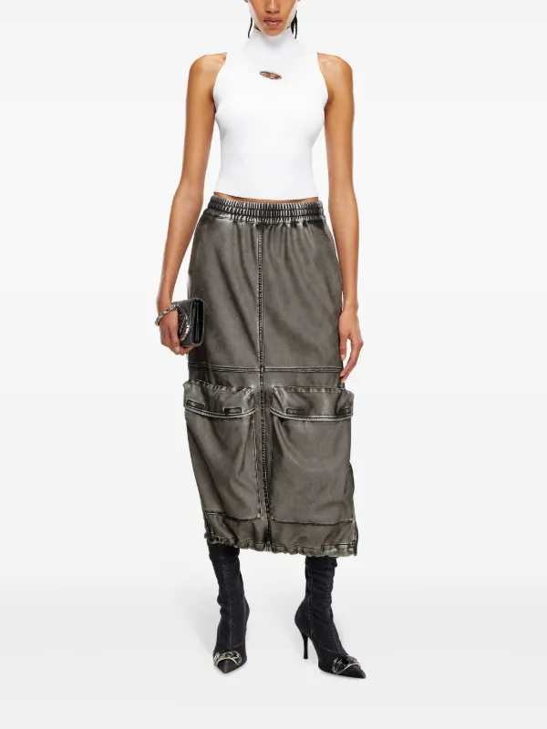 Diesel M-Onervax mock-neck Top | White | FARFETCH GE