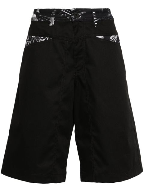 Versace Jeans Couture newspaper-patchwork shorts