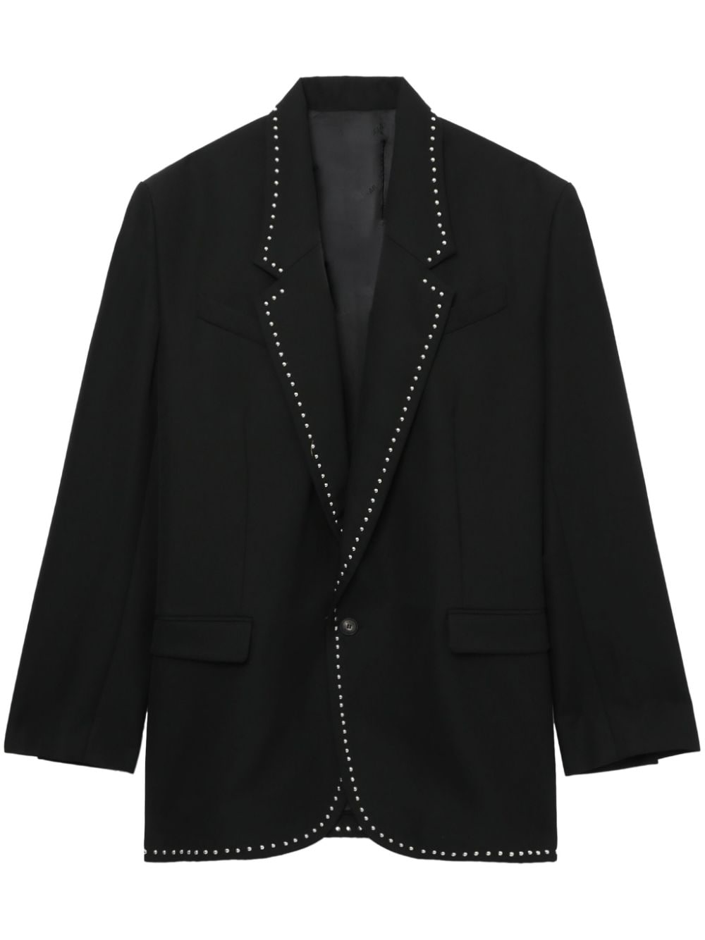 . oversized contrasting-edge blazer