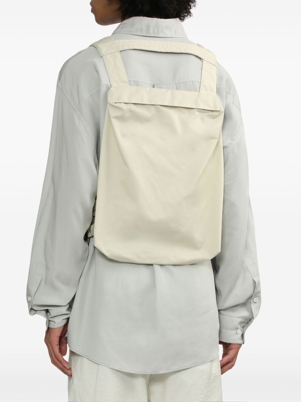 Shop Lemaire Multi-pocket Gabardine Waistcoat In White