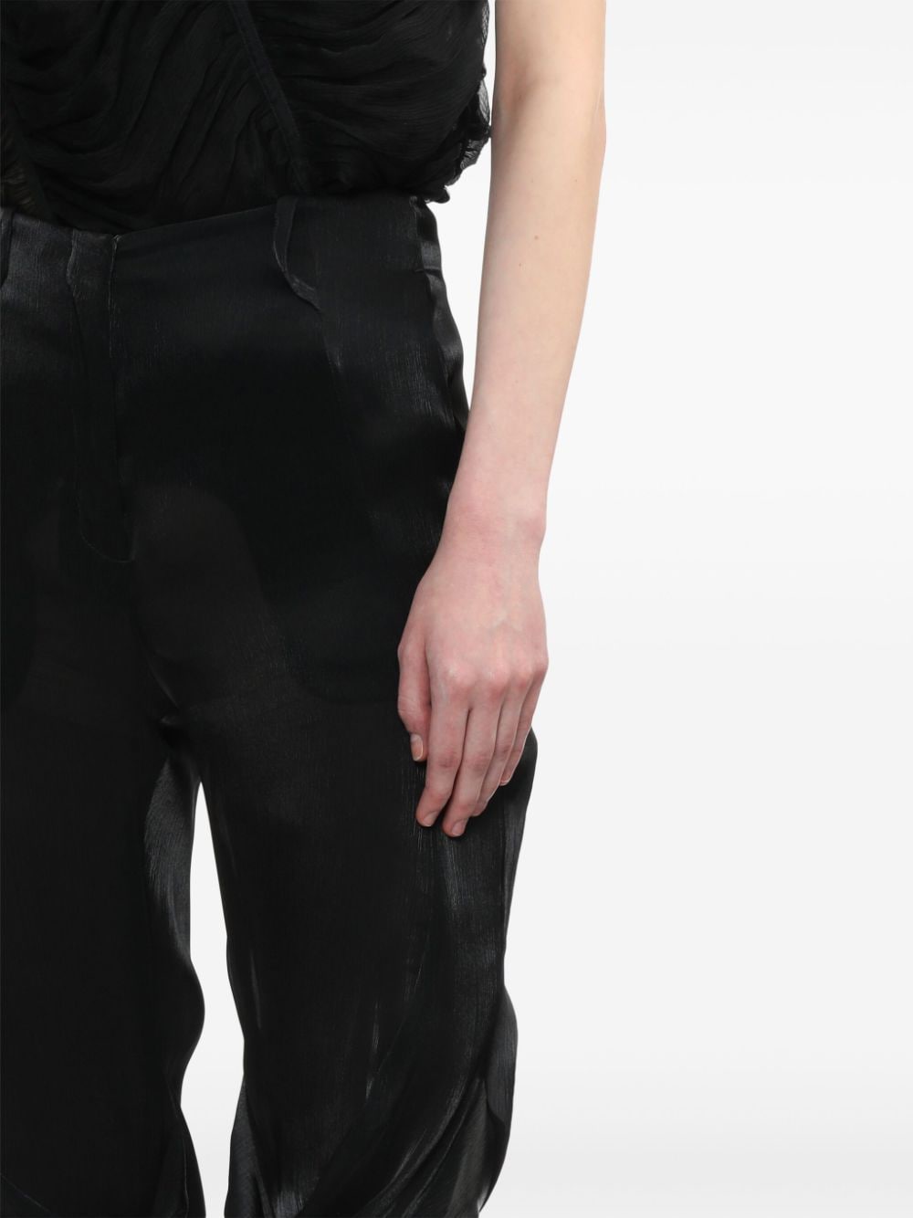 Shop Kiko Kostadinov Orpheus Bootcut Trousers In 黑色