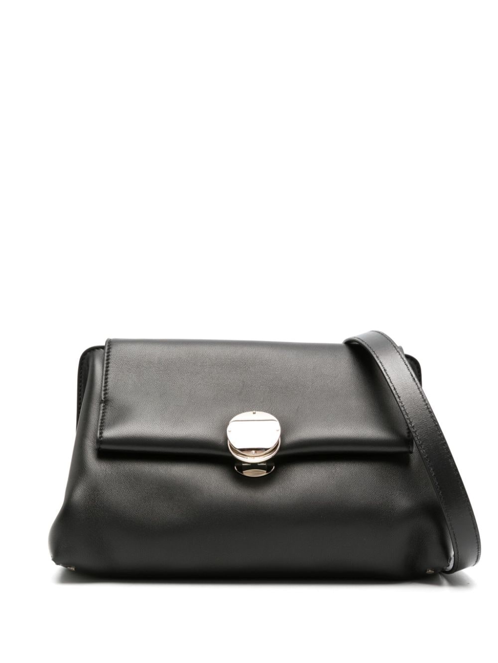 Chloé Penelope Leather Shoulder Bag In Black
