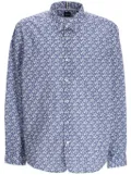 BOSS Liam geometric-pattern shirt - Blue