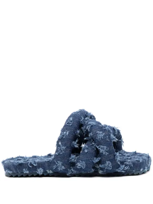 Claquettes Tyre en jean matelassé - YUME YUME - Modalova