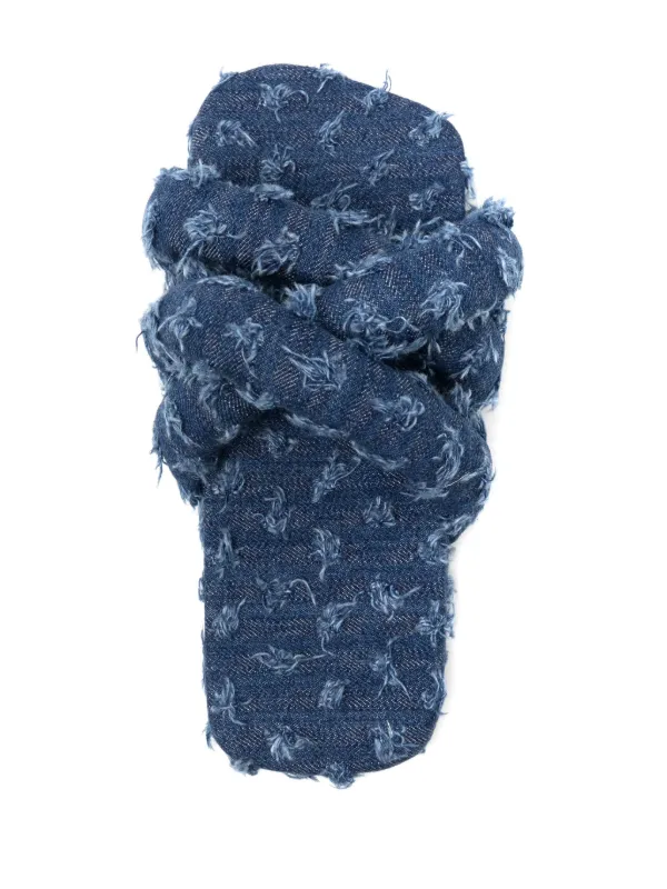 YUME YUME Tyre Padded Denim Slides | Blue | FARFETCH