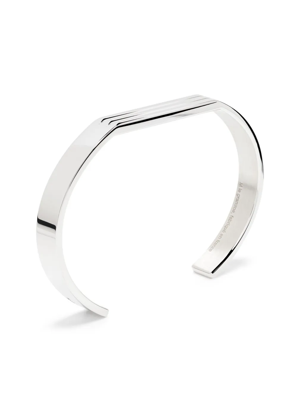 Shop Le Gramme Sterling Silver 21g Godron Bracelet