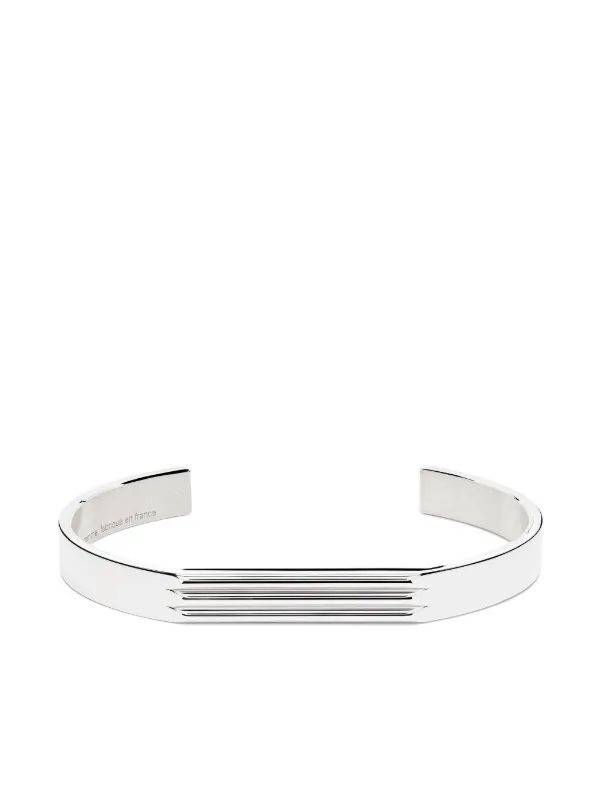 Le Gramme Sterling Silver 21g Godron Bracelet | シルバートーン