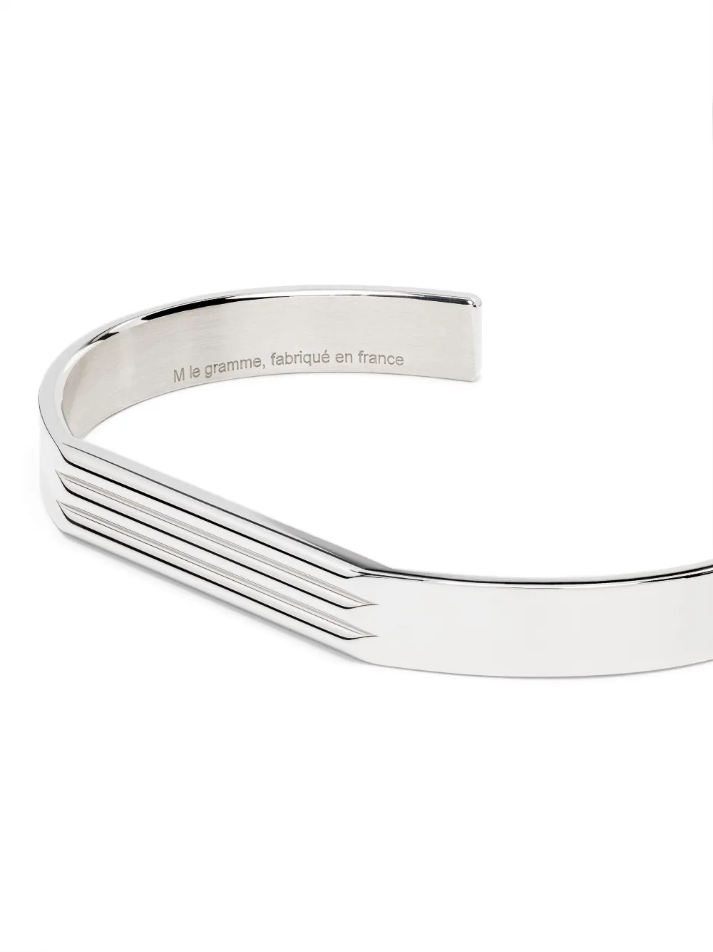 Shop Le Gramme Sterling Silver 21g Godron Bracelet