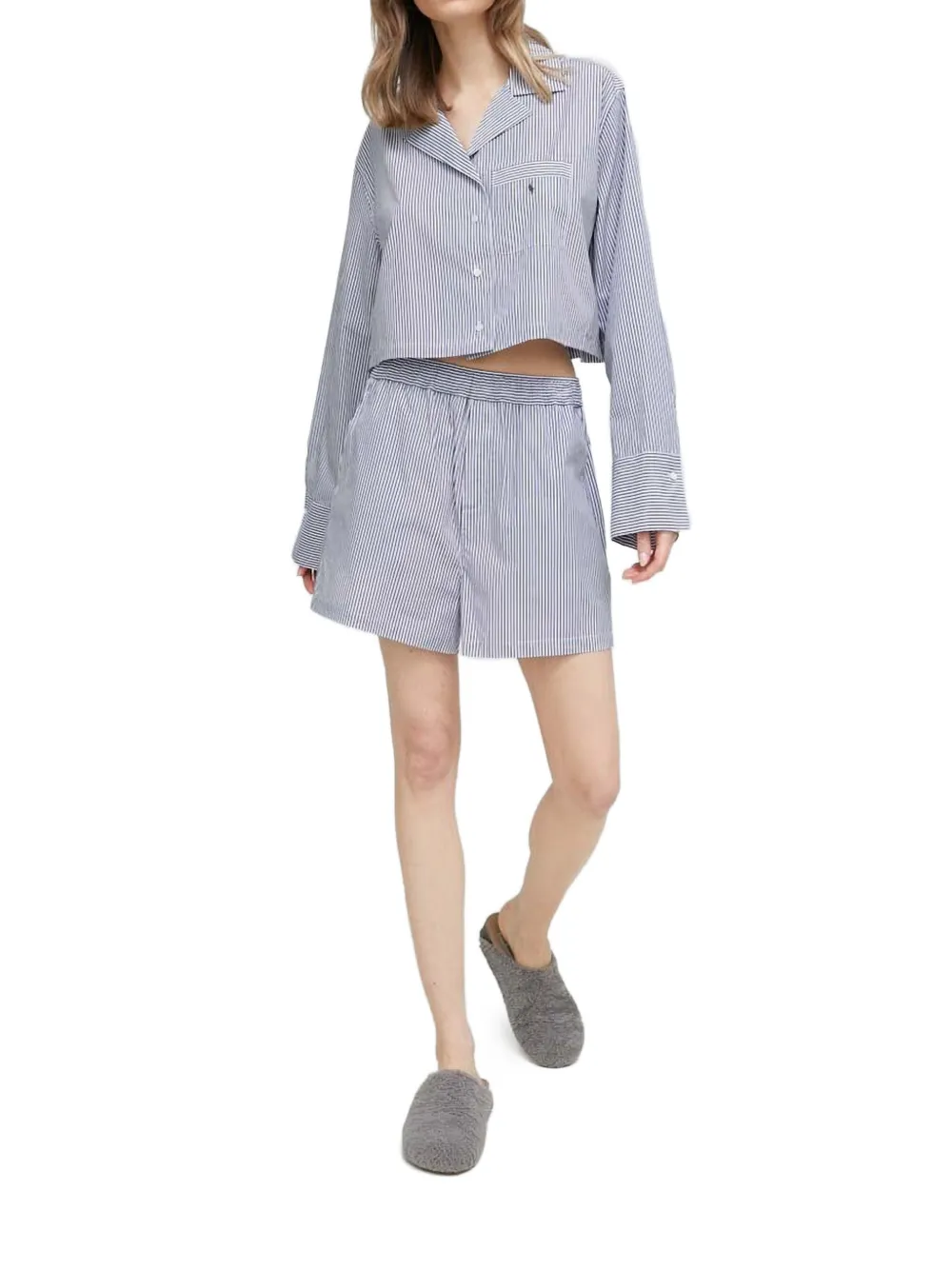 Polo Ralph Lauren poplin striped pyjama set - Blau