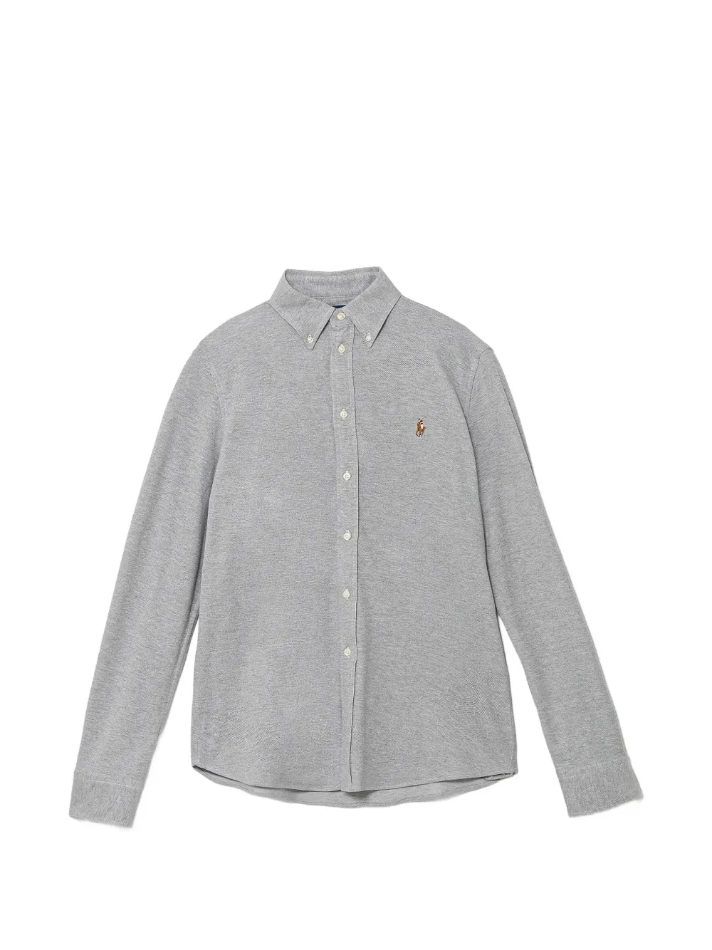 Polo Ralph Lauren logo-embroidered pique shirt - Grau