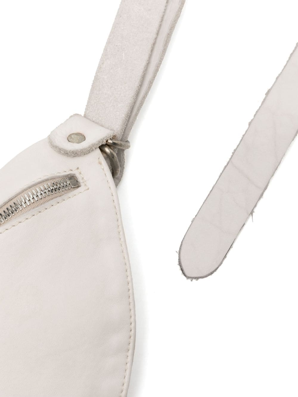 Shop Guidi Small Leather Belt Bag In Grey