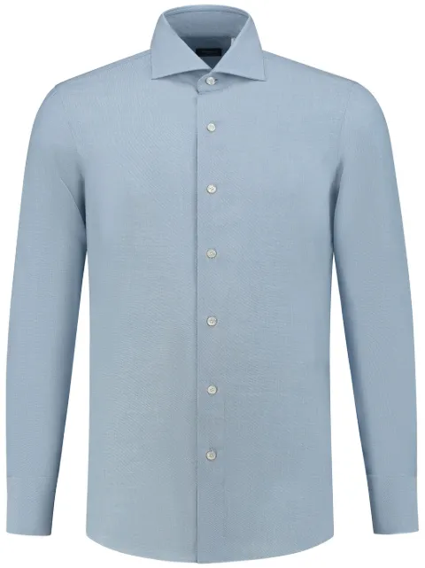Finamore 1925 Napoli long-sleeved cotton-blend shirt