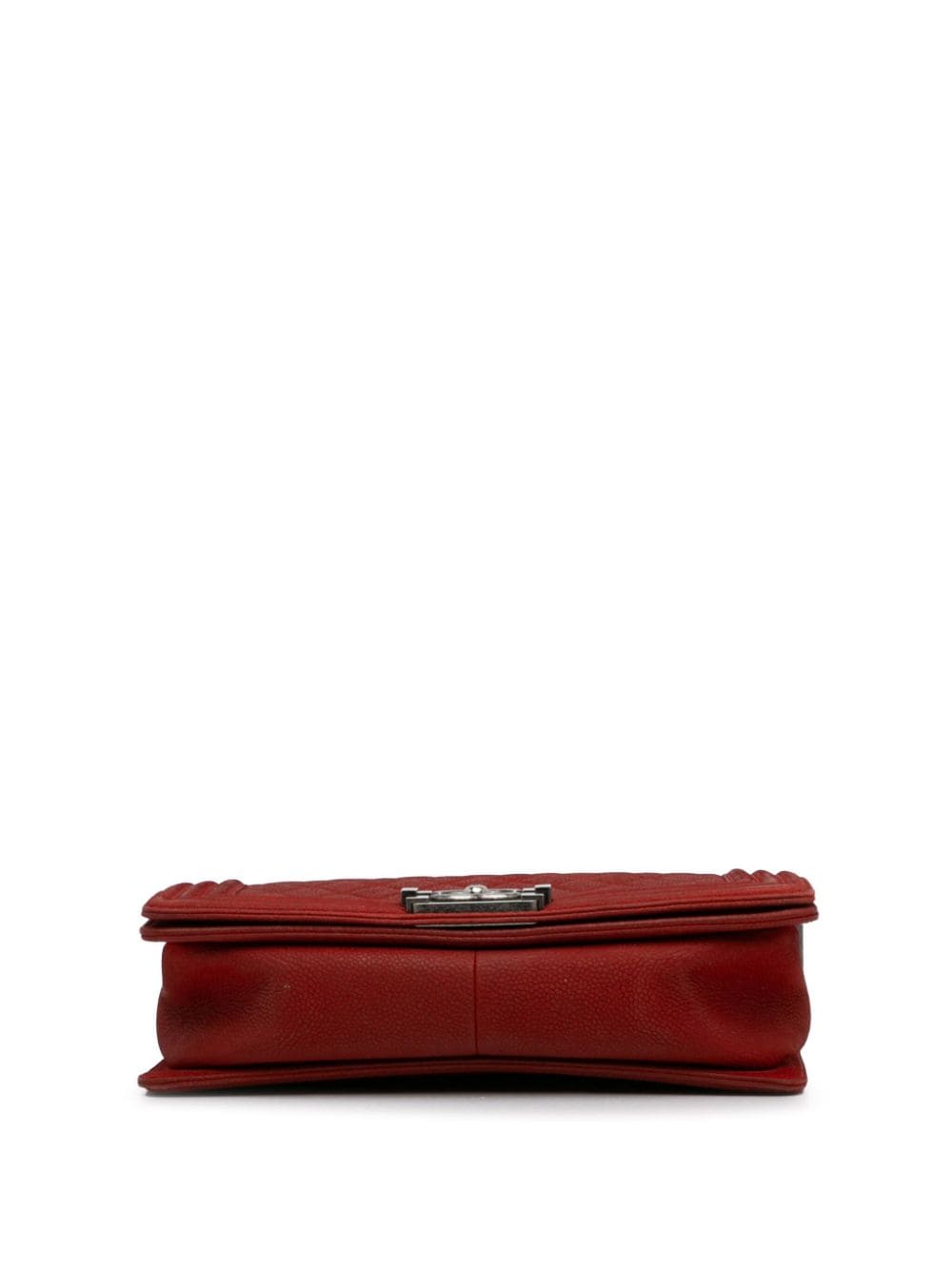 Pre-owned Chanel 2013-2014 Medium Caviar Boy Flap Crossbody Bag In Red