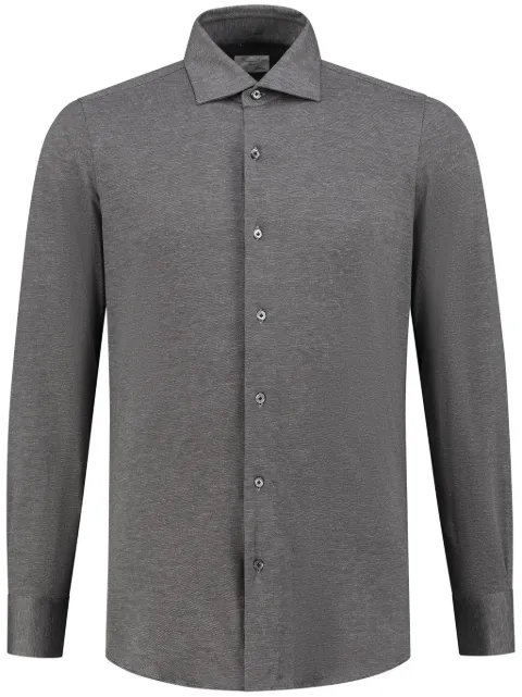 Finamore 1925 Napoli long-sleeved cotton-blend shirt