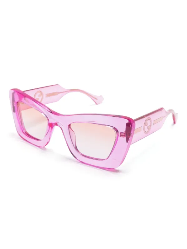 GUCCI キャットアイサングラス ピンク Gucci Eyewear キャットアイ サングラス | ピンク | FARFETCH JP