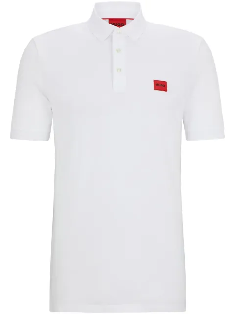 HUGO polo en coton à logo appliqué