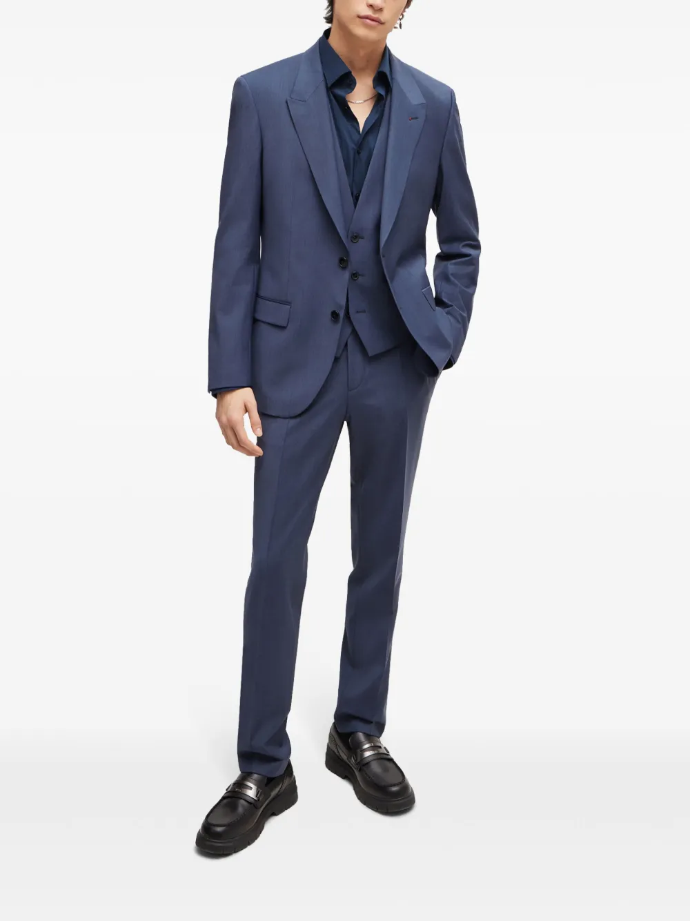 HUGO Button-up overhemd - Blauw