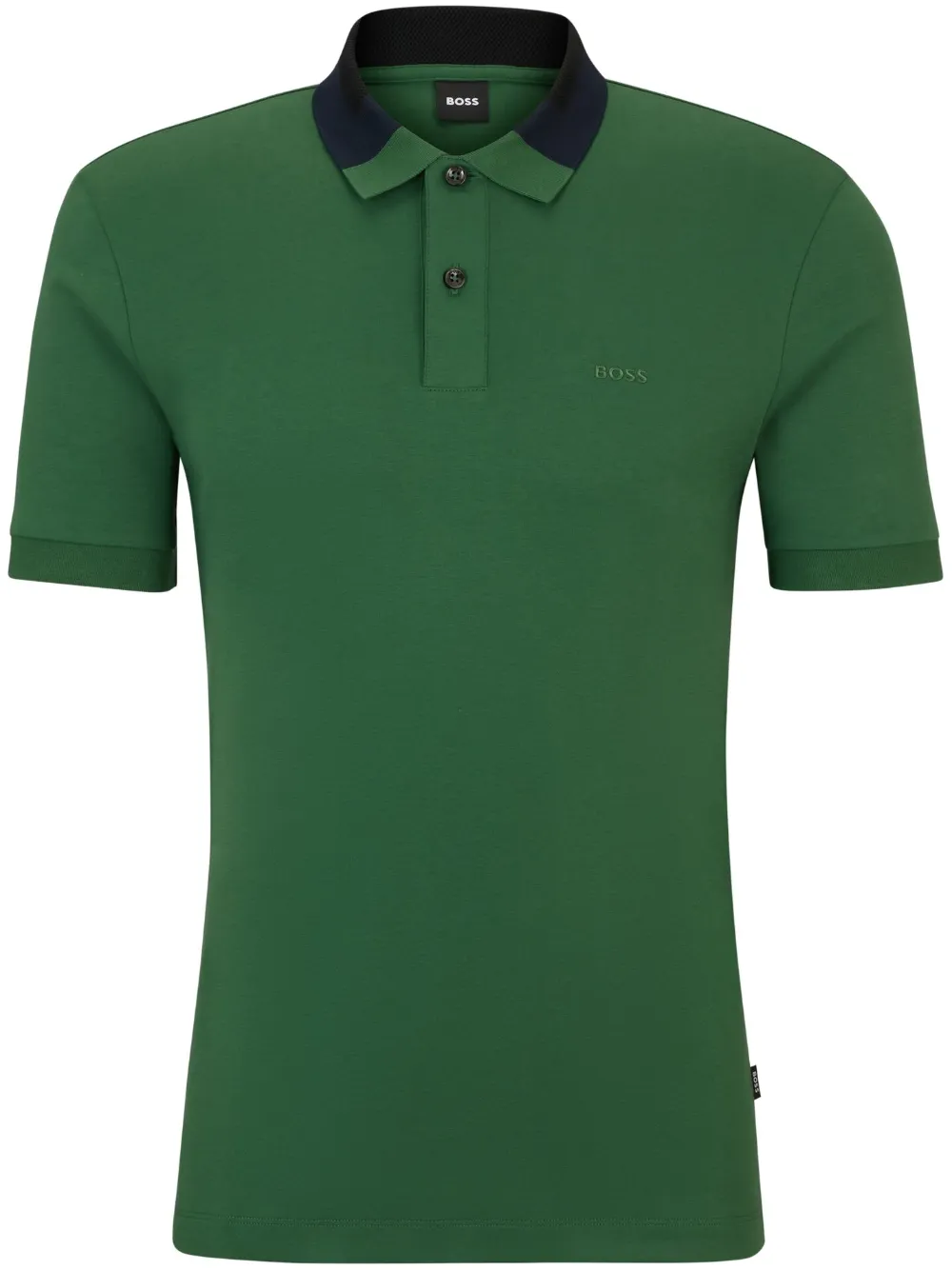 BOSS embossed logo cotton polo shirt – 348