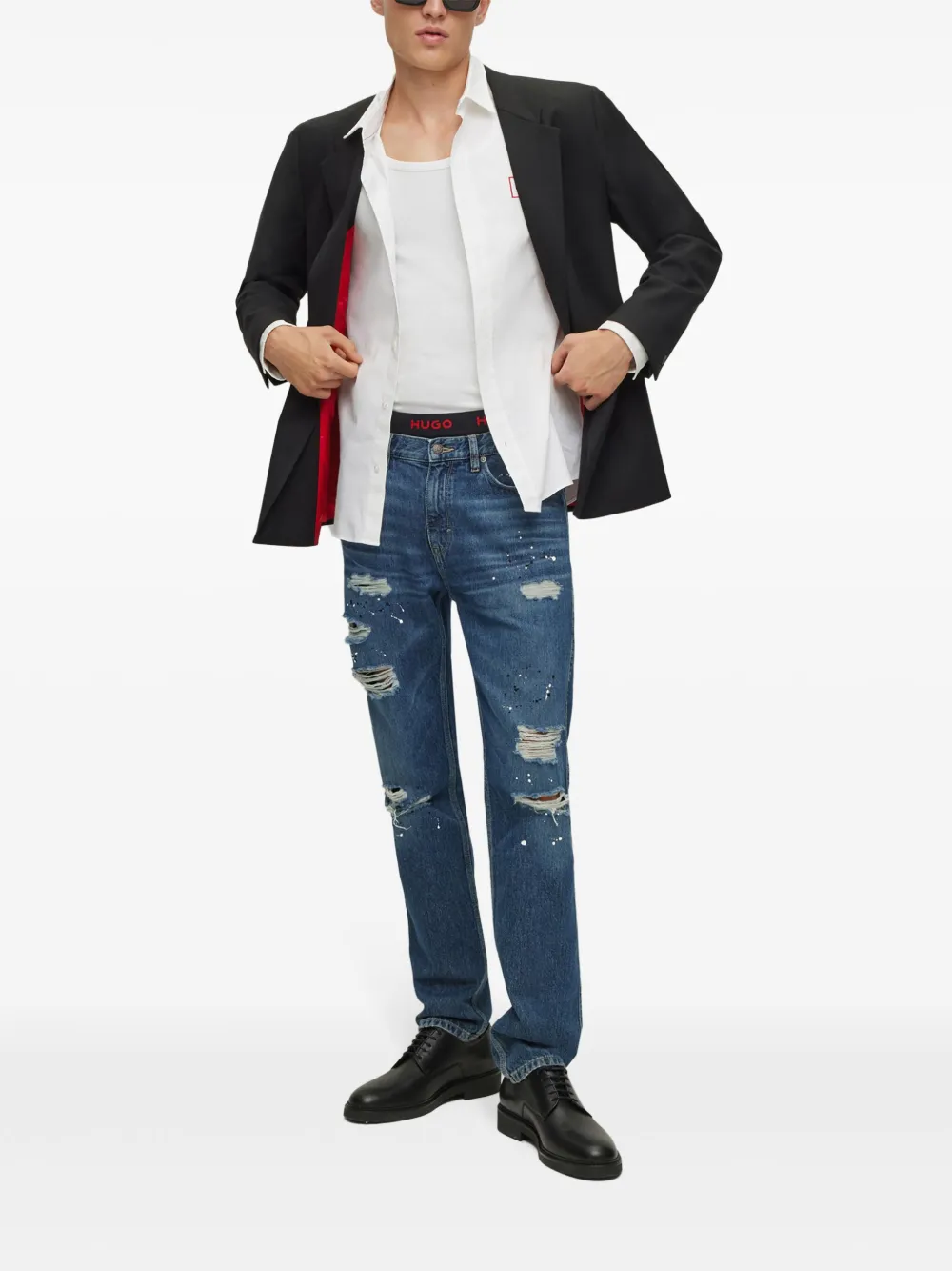 HUGO Camisa com estampa de logo | Image 2